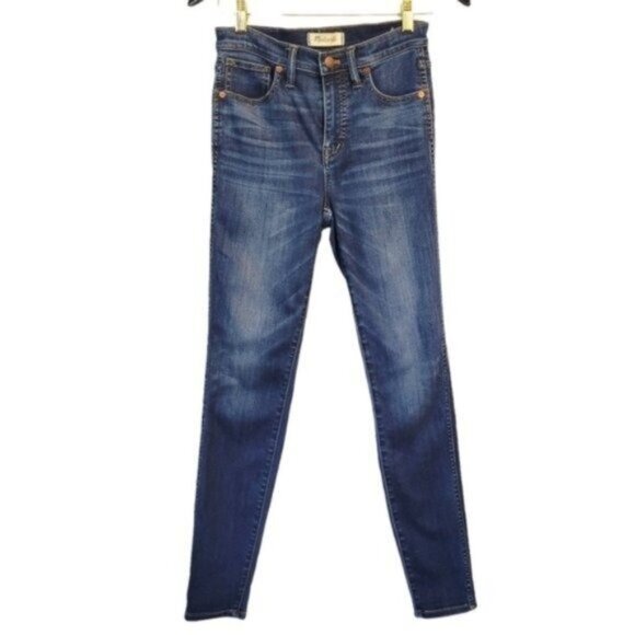 Madewell | Tall 10" High Rise Skinny Jeans in Danny Wash TALL - Picture 3 of 11
